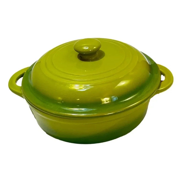 Denby Casserole Green Cream with Lid Pottery Ceramic UK - Picture 1 of 10